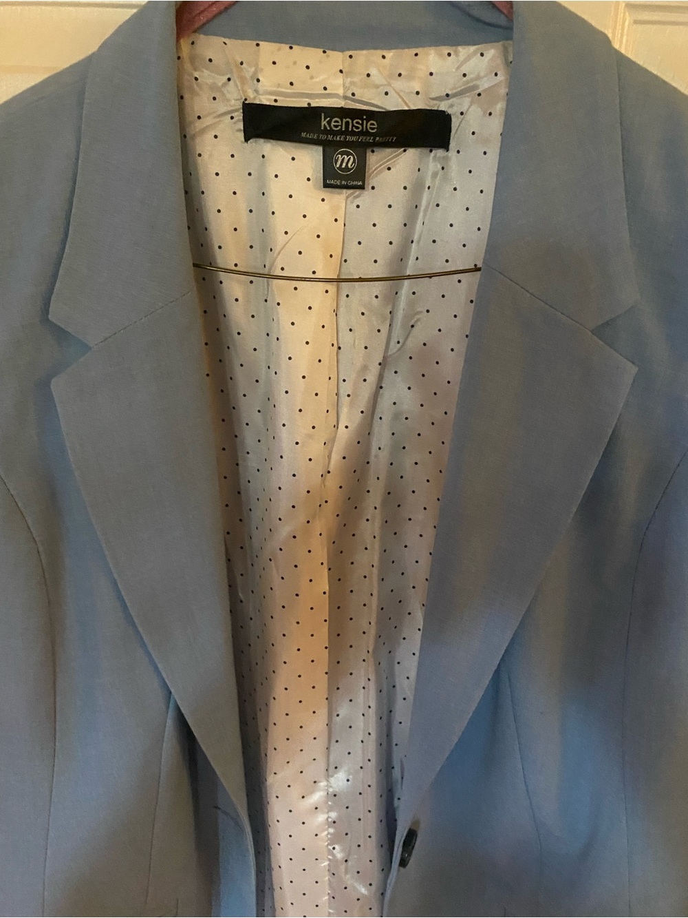 Kensie Light Blue Women's Blazer with Notch Lapel